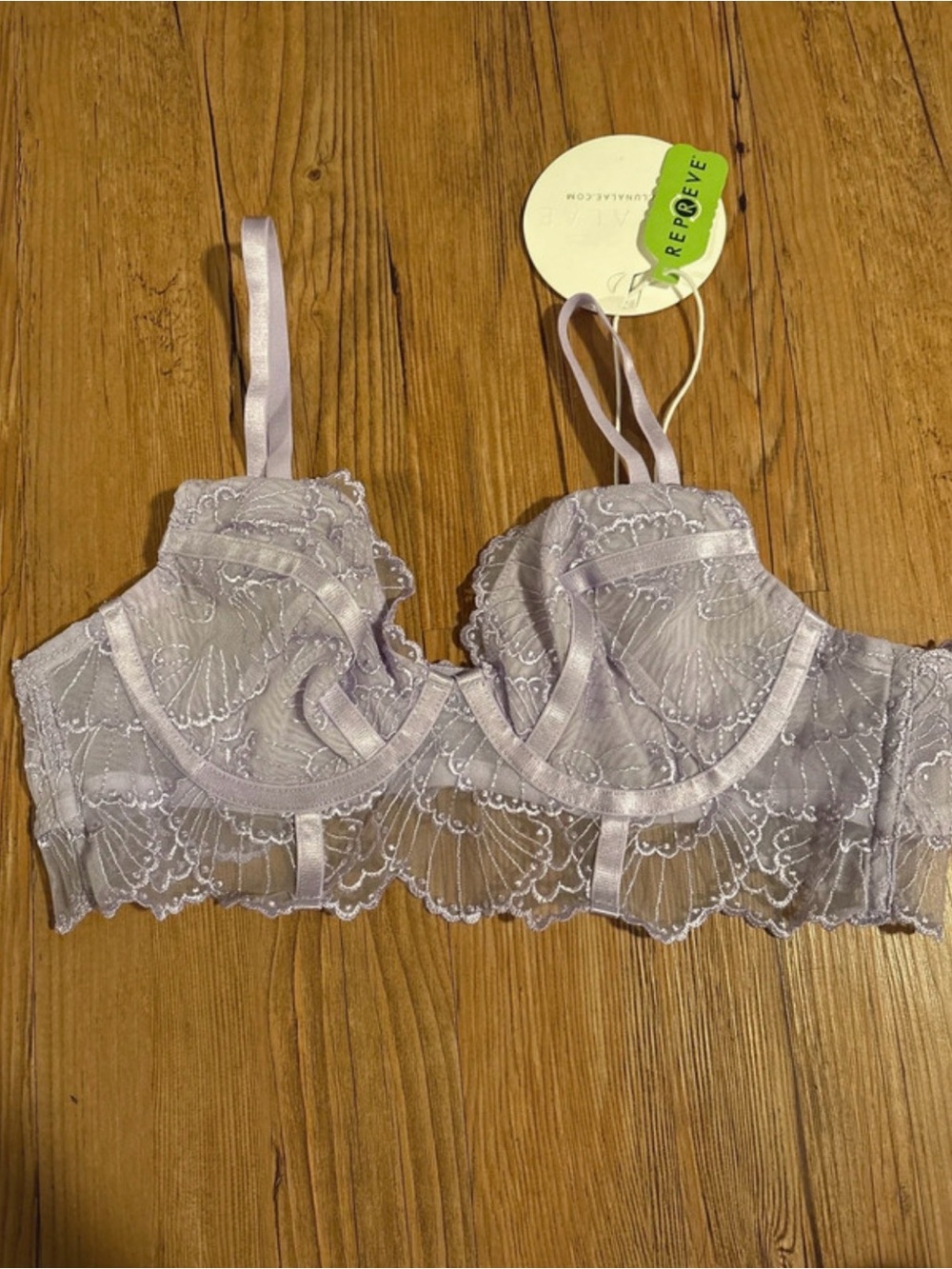 Lunalae HARLOW BRA - LONGLINE LACE UNDERWIRE BRA RECYCLED LILAC